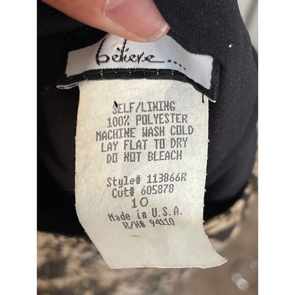 Vintage Believe Snake Print Asymmetrical High Low Hem Midi Dress Women's Size 10 - Picture 5 of 5